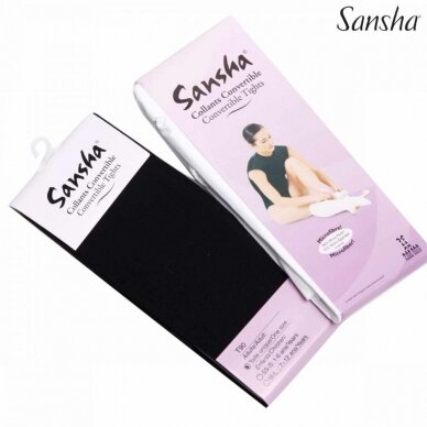 Baletinės pėdkelnės „Sansha" su skyle „T90" (baleto rožinė, juoda, kūno sp.) 4