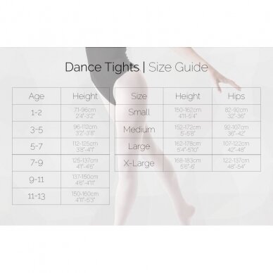 Baleto pėdkelnės Silky Dance „Essentials Footed Tights" 1