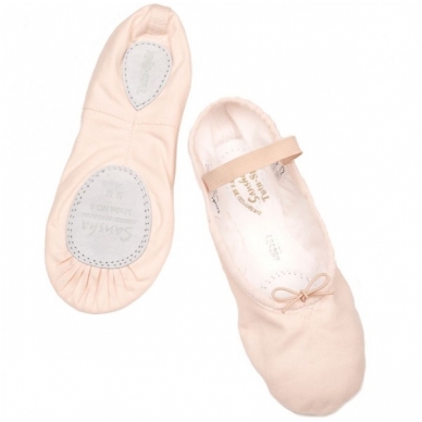 Vaikiški minkšti baleto bateliai Sansha "Tutu-split" (baletinė rožinė, balta)