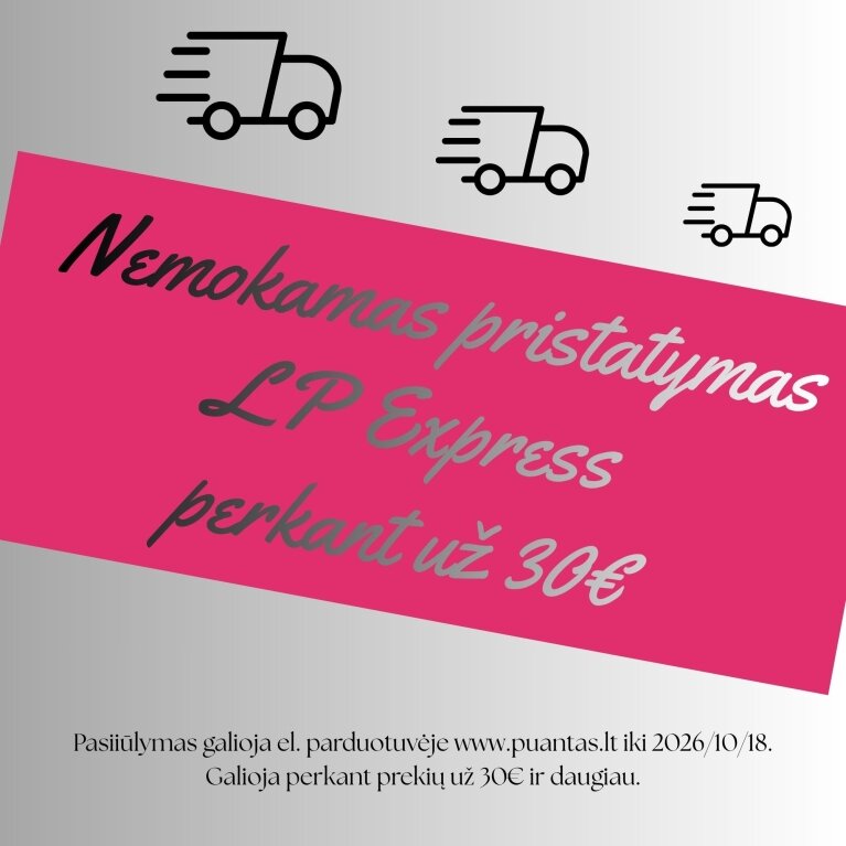Nemokamas siuntimas LP spalis 2026