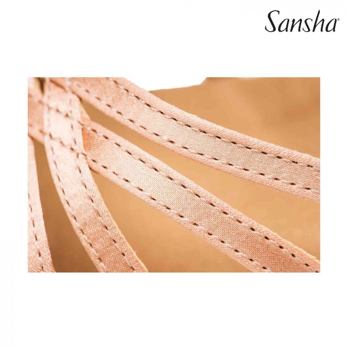 Pramoginių šokių basutės Sansha „Rosa" 6 Pramoginių šokių basutės Sansha „Rosa" 6