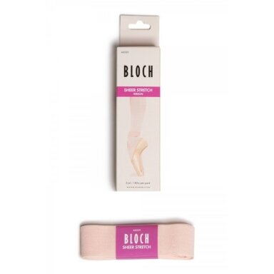 Tamprios „nematomos" juostelės puantams Bloch „Sheer Stretch Ribbon A0529"